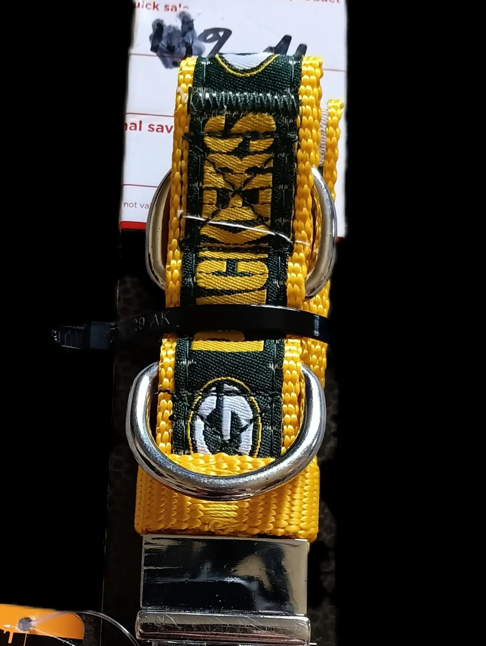 💚💛 NWT Green Bay Packers Reversible Pet Collar Large L Dog NFL Football Logo